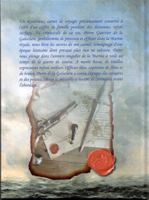 DR / Dernière de couverture du Carnet de voyage du chevalier de la Galochère