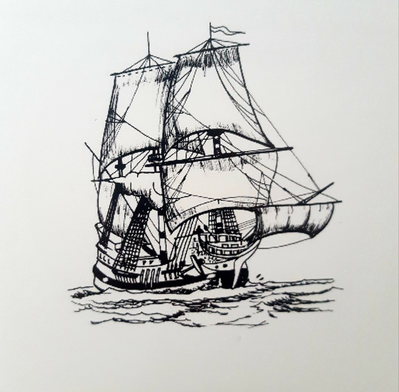 DR / Silhouette d'un vaisseau de guerre de la Marine royale