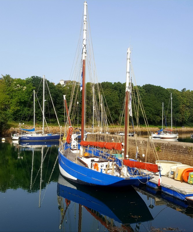 © Photo Eric Berthou : Réplique de Langoustier Skellig classée Monument Historique, construite à Douarnenez en 2012 par Jean-Pierre Philippe et Jacques Blanken.