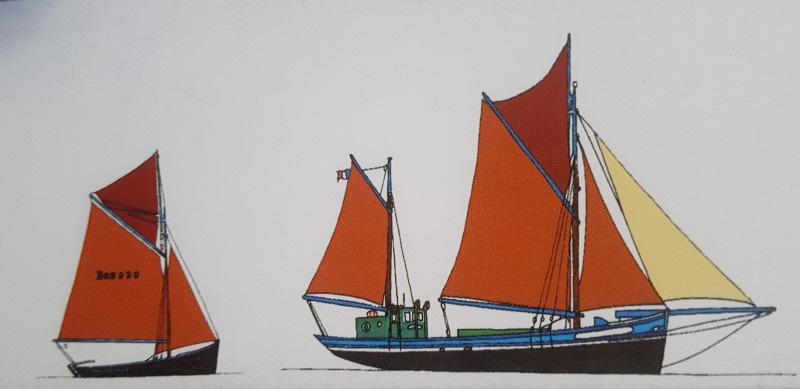 © EB  Deux bateaux de la rade de Brest de l'association An test reconnus patrimoine national