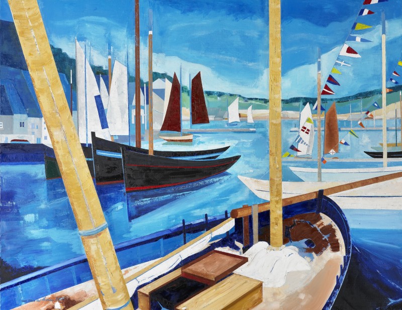 © Eric Berthou :  Huile sur toile 80F, au couteau. Bisquines.