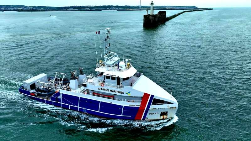 PM43 Jeanne Barret, un nouveau patrouilleur des affaires maritimes au Port du Havre.